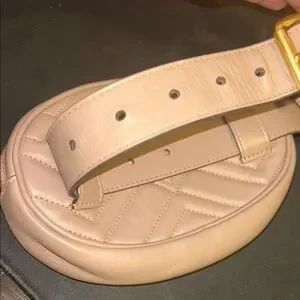 Gucci | Accessories | Gucci Blush Belt Bag With Gold Logo  display picture 3